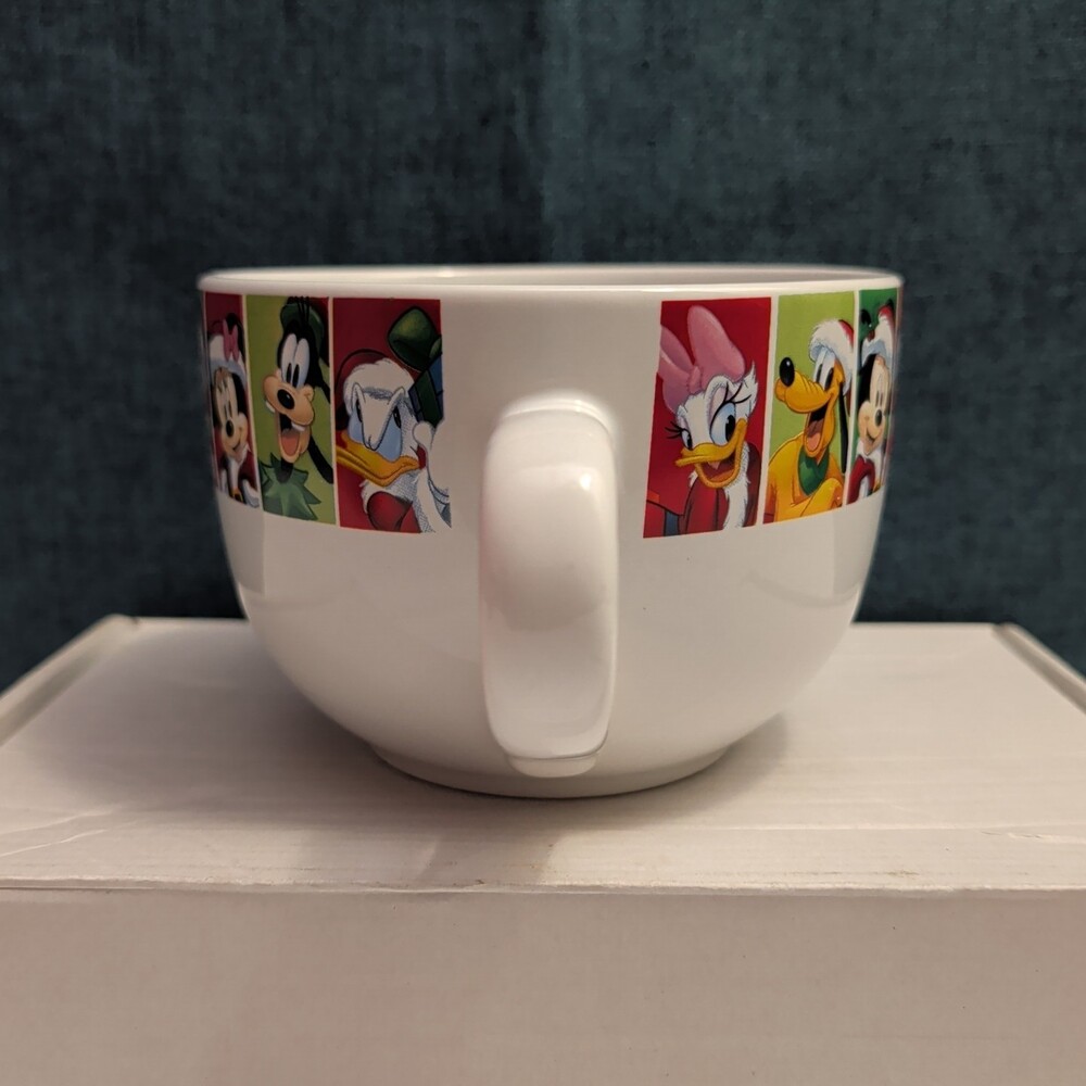 Disney Christmas Jumbo Mug Mickey Minnie Donald Goofy Pluto Galerie Oversized - Picture 15 of 16